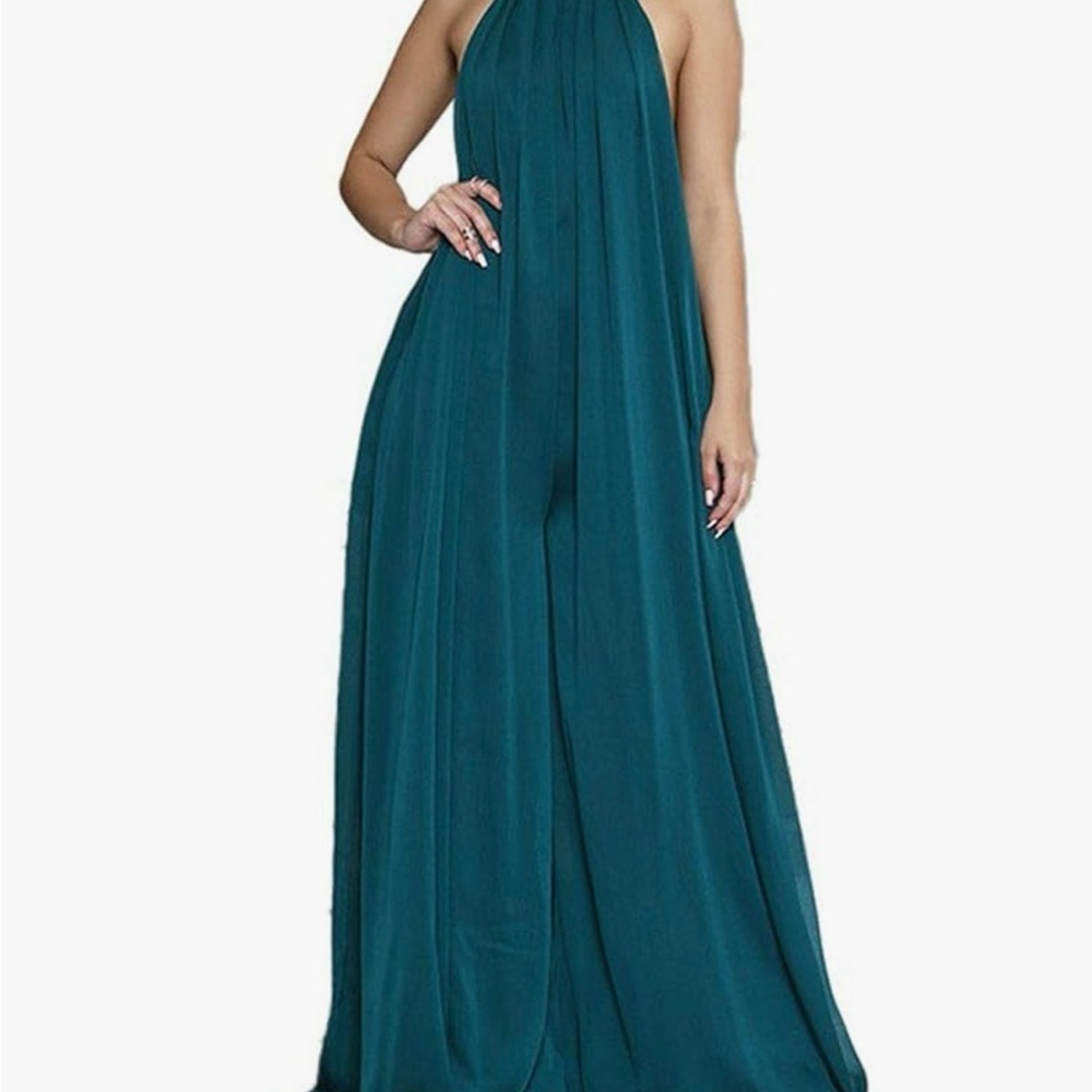 Vince Camuto Blue Jumpsuit with Elegant Draping